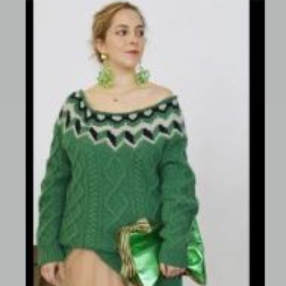 J. Crew Collection Wide Neck Fair Isle Sweater - Picture 4 of 9